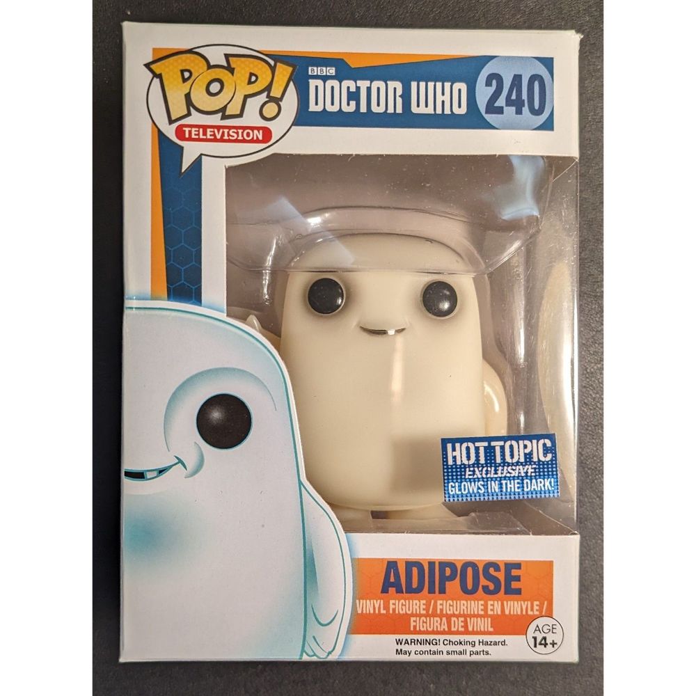 Funko Pop Doctor Who Adipose 240 Exclusive Hot Topic Glows BBC Vaulted MIMB NRFB